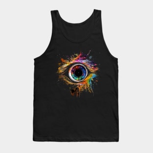 Colourful Eye In A Black Sky Tank Top